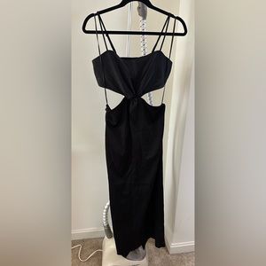 H&M black cut out midi dress. Backless. Size Medium. Never worn.